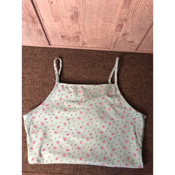 Womens Wild Fable Cami Bodysuit Aqua Blue Pink Floral Size Small. - Picture 3 of 5